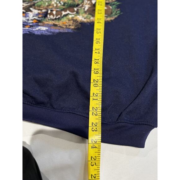 Vintage 90’s Painted Textured Outdoor Woodsy Sweatshirt women’s Sz M fall granny - Picture 4 of 6